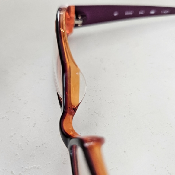 Jai Kudo Glasses: Purple and Orange Rectangular Bayonette Glasses - Picture 4 of 14